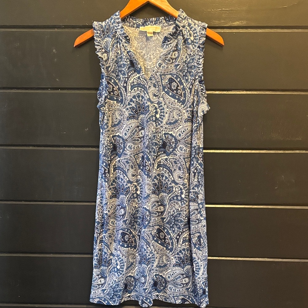 Michael Kors Navy Paisley Mini Dress